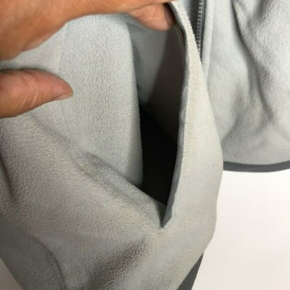 Calvin Klein Womens Full Zip Fleece Jacket Gray Black M MEDIUM - Picture 5 of 9